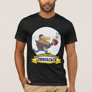 T-SHIRTS MAIOR LENHADOR DO MUNDO HOMENS DESENHO ANIMADO