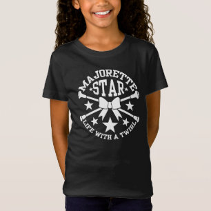 T-shirts Maioretes, Majorette Star, Batons Cruzados