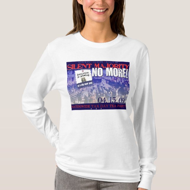 T-shirts Maioria silenciosa NÃO MAIS! (Frente)