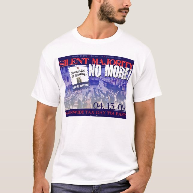 T-shirts Maioria silenciosa NÃO MAIS! (Frente)