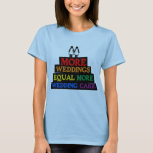 T-SHIRTS MAIS CASAMENTOS IGUALMENTE MAIS BOLO DE CASAMENTO 