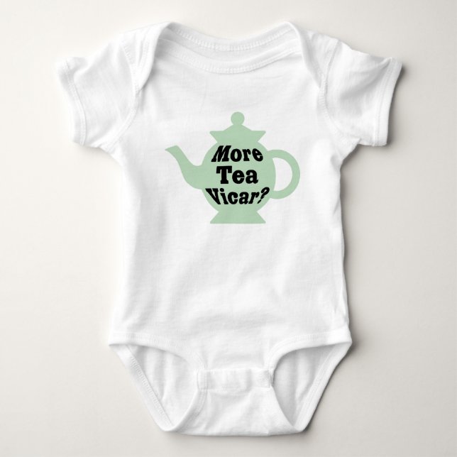 T-shirts Mais chá Vicar? - Preto em verde claro (Frente)