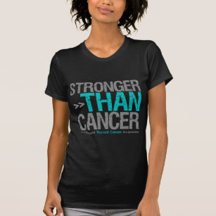 T-shirts Mais Forte Que O Cancer - Cancer Da Tiroide