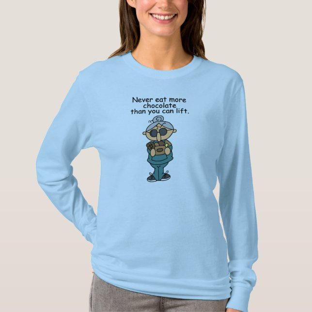 T-shirts Mais Humor de Chocolate (Frente)