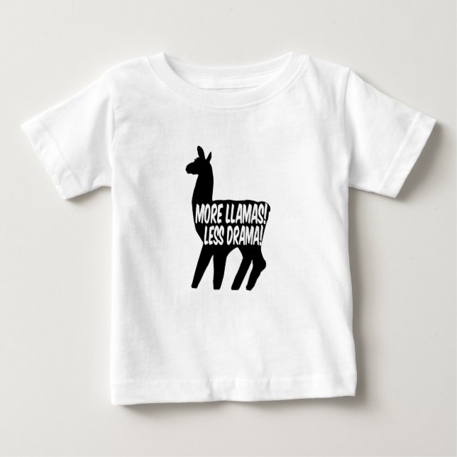 T-shirts Mais Llamas Menos Drama (Frente)