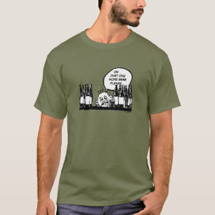 T-shirts mais uma cerveja, desenho animado bêbado legal