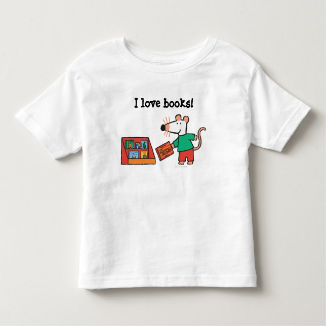 T-shirts Maisy com livros da biblioteca (Frente)