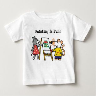T-shirts Maisy e Dotty Paint na pré-escola