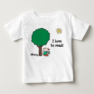 T-shirts Maisy lê seu livro da biblioteca fora
