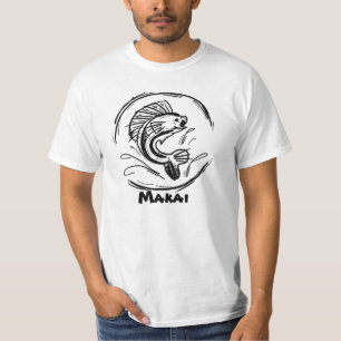 T-shirts Makai em direção ao oceano hawaiano vale tee