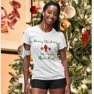 T-shirts Malhação engraçada Treinador de Natal Fitmas