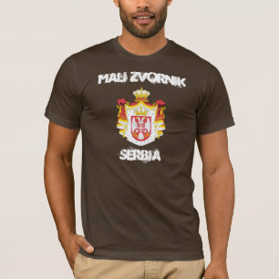 T-shirts Mali Zvornik, Sérvia com casaco de armas