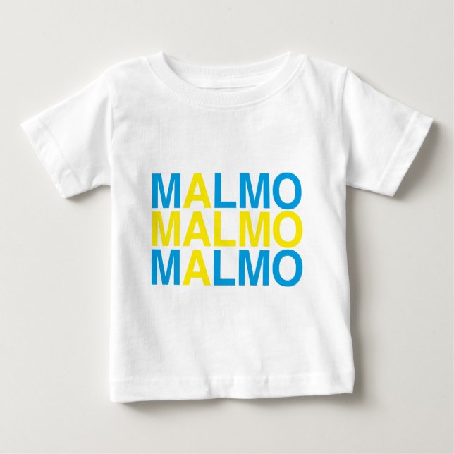 T-shirts MALMO Bandeira Sueca (Frente)