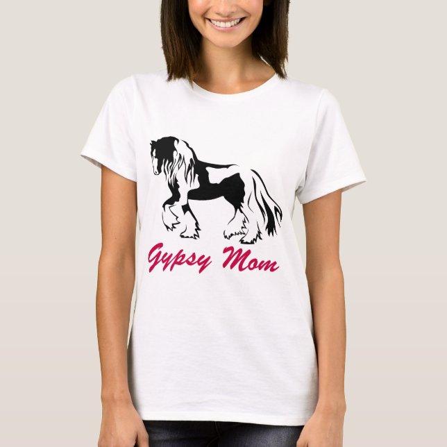 T-shirts Mamã aciganada do cavalo (Frente)