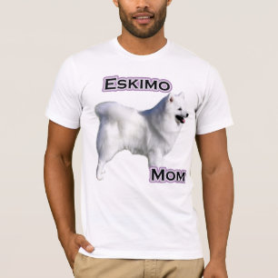 T-shirts Mamã americana 4 do cão Eskimo