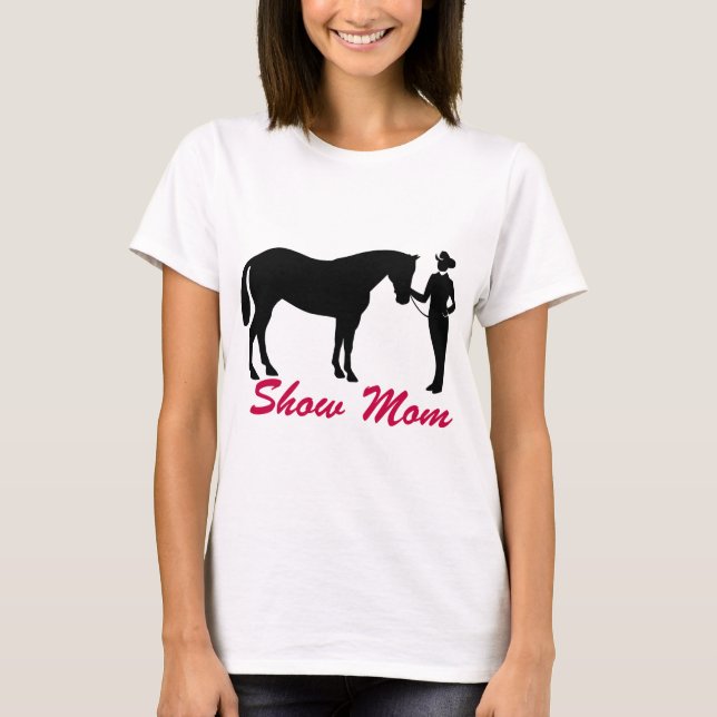 T-shirts Mamã da mostra do cavalo (Frente)