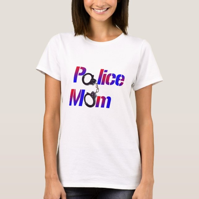T-shirts Mamã da polícia (Frente)