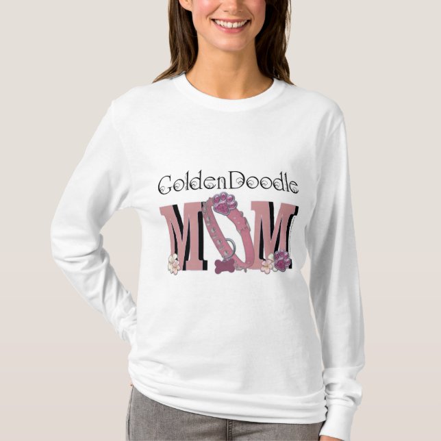 T-shirts MAMÃ de GoldenDoodle (Frente)