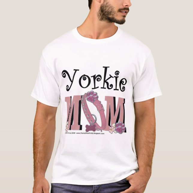 T-shirts MAMÃ de Yorkie (Frente)