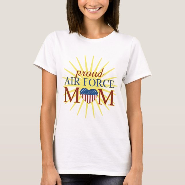 T-shirts Mamã orgulhosa da força aérea (Frente)