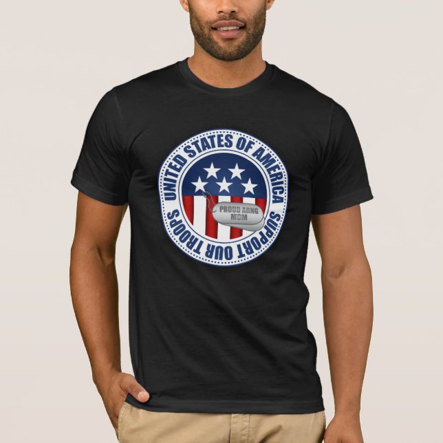 T-shirts Mamã orgulhosa da guarda nacional do exército (Frente)