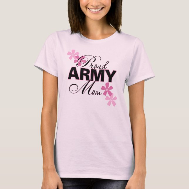 T-shirts Mamã orgulhosa do exército (Frente)