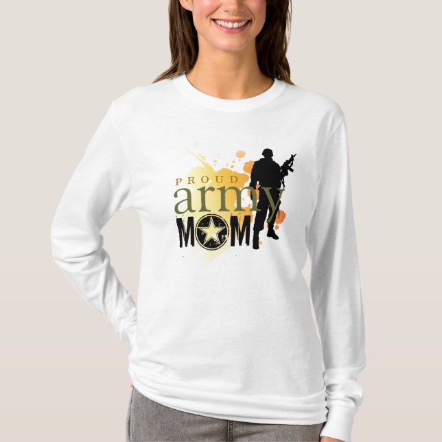 T-shirts Mamã orgulhosa do exército (Frente)