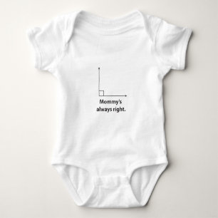 T-shirts MAMÃ SEMPRE DIREITA - matemática engraçada