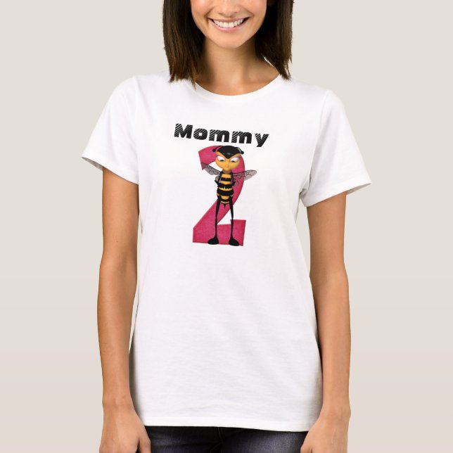 T-shirts @Mamãe 2BEE Camisa-T de maternidade feminina (Frente)