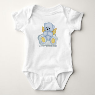T-shirts Mamãe Anjo Pequeno (azul) Criança Creeper