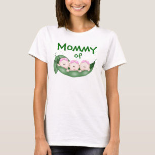 T-shirts Mamãe de Meninas Triplet