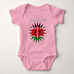 T-shirts Mamboz Colorida Baby Kids Padrão Kenya design