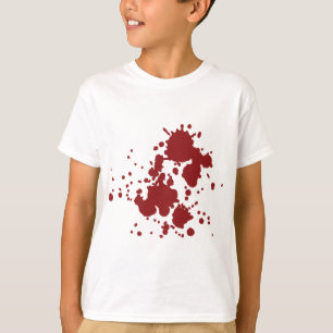 T-shirts manchas de sangue do horror