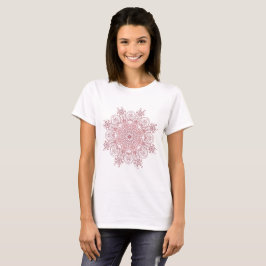 T-shirts Mandala. coral floral étnico