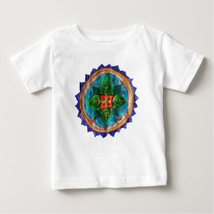 T-shirts Mandala Positiva Baby Fine Jersey T-Shirt, Branco