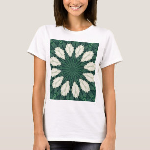 T-shirts Mandala Tropical de Sacramento Verde e Folha Prate
