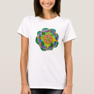 T-shirts Mandalla Pintura Flores Simples T-Shi, Flores, Mul