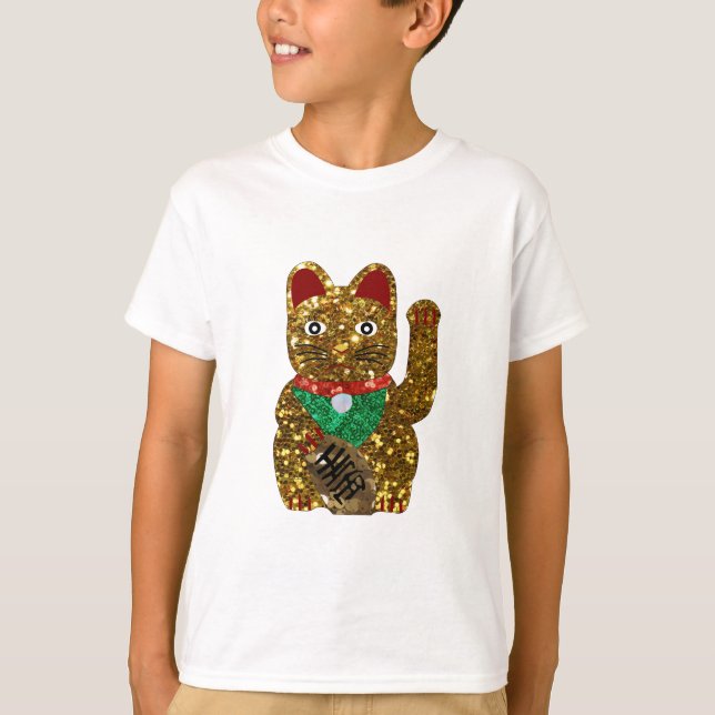 T-shirts maneki neko cat (Frente)