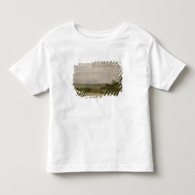 T-shirts Manhã do verão de John Constable |: Dedham de (Frente)