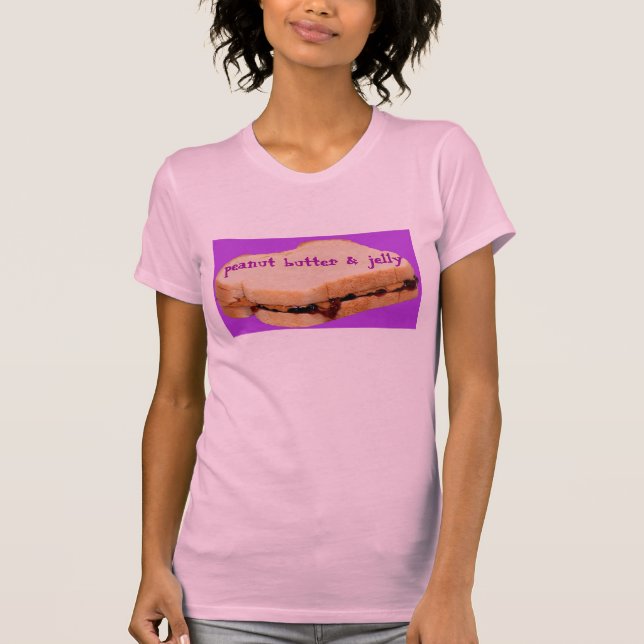 T-shirts MANTEIGA de AMENDOIM bonito das mulheres do (Frente)