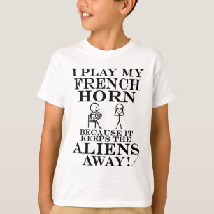 T-shirts Mantem a trompa francesa ausente dos aliens
