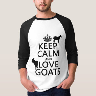 T-shirts Mantenha a calma e ame cabras