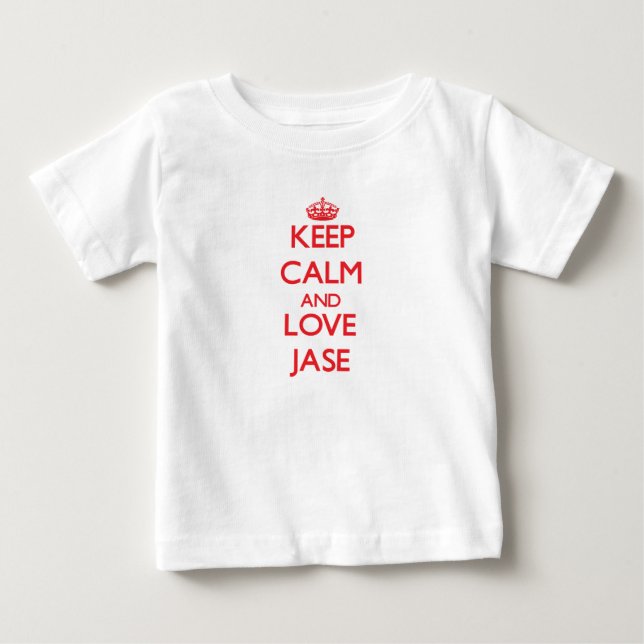 T-shirts Mantenha a calma e ame Jase (Frente)