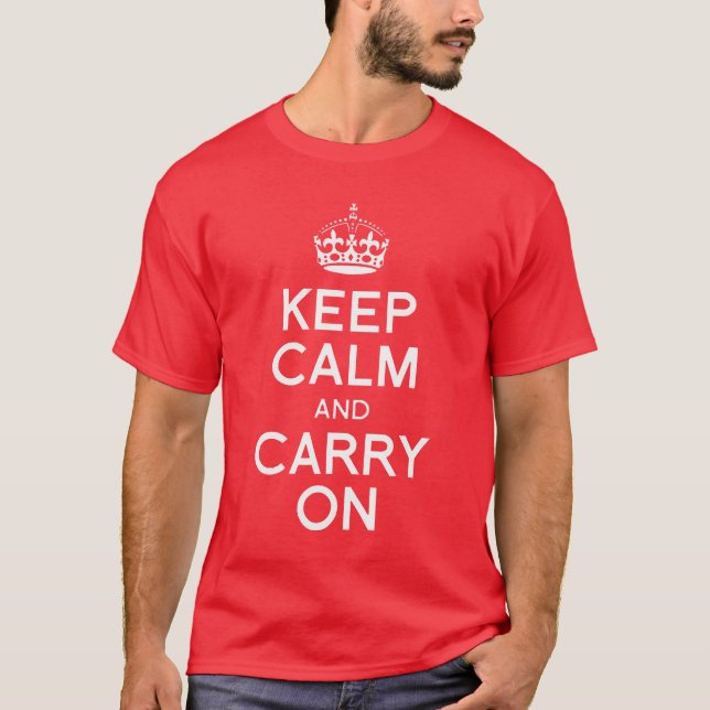T-shirts Mantenha a calma e continue (Frente)