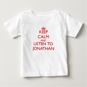 T-shirts Mantenha a calma e escute Jonathan