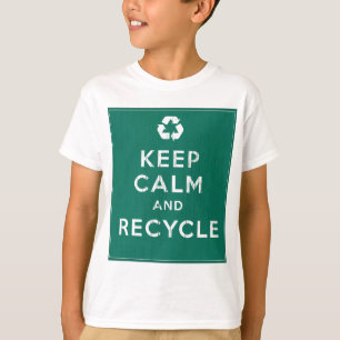 T-shirts Mantenha a calma e recicl