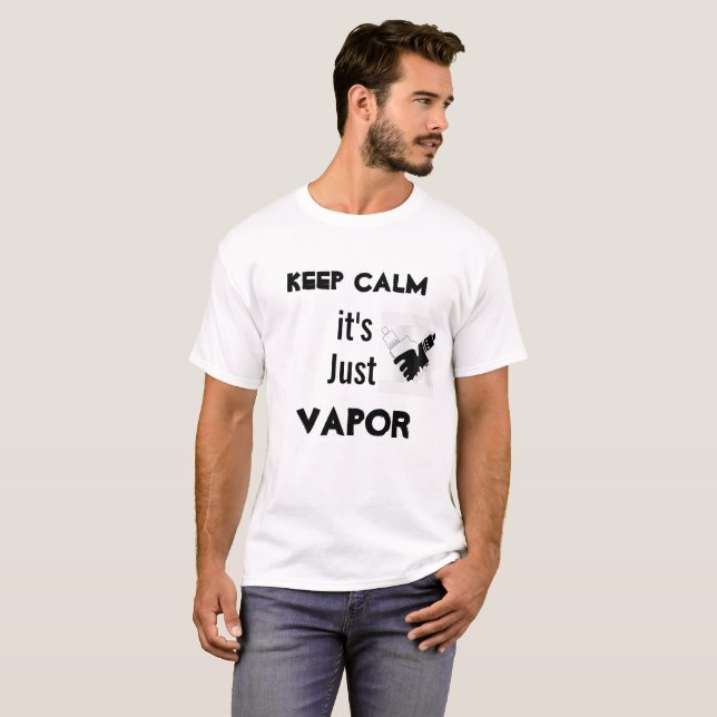 T-shirts Mantenha a calma, mim são Vaping (Frente Completa)