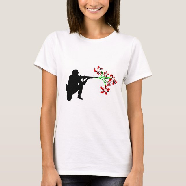 T-shirts Mantenha a cópia da paz (Frente)
