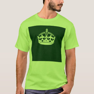 T-shirts Mantenha a Coroa Calma no Decor Verde da Floresta