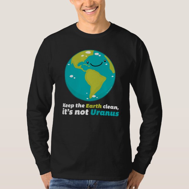 T-shirts Mantenha a terra limpa (Frente)